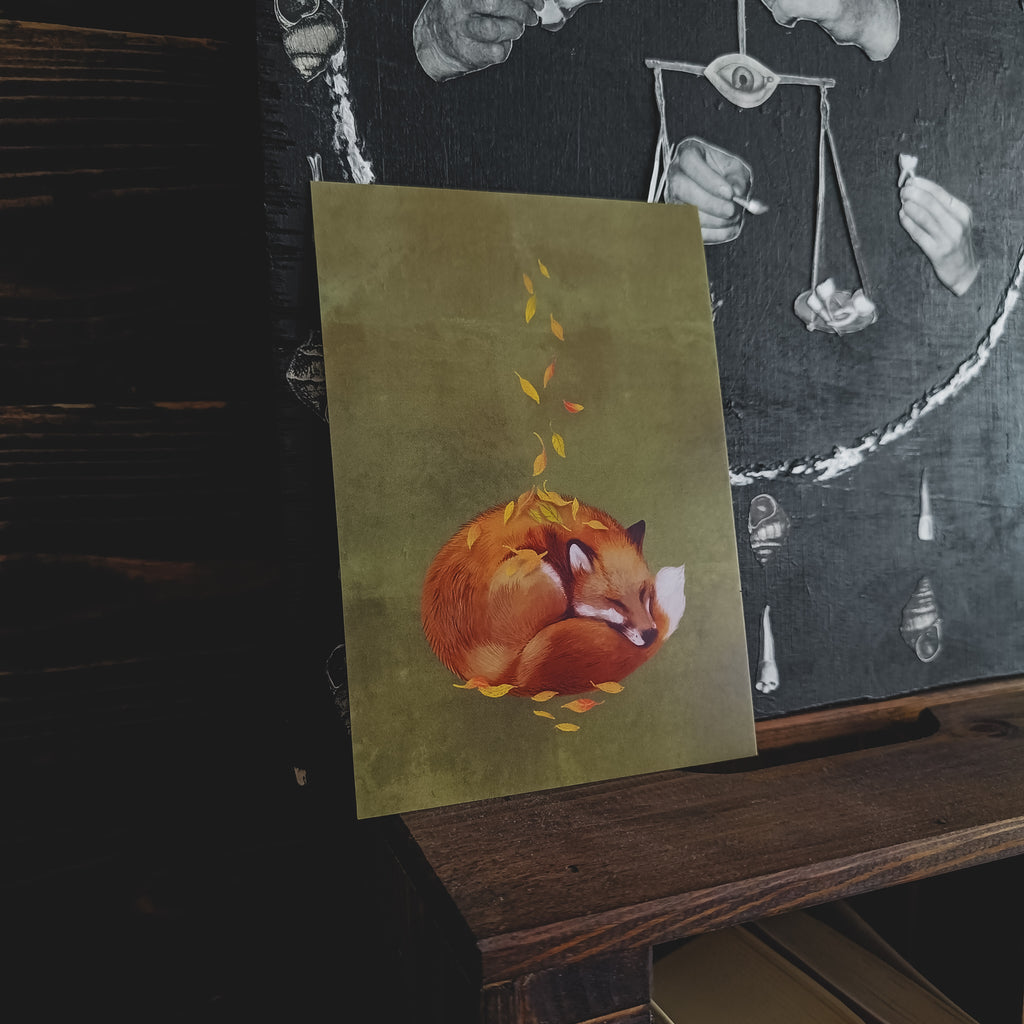 Kortti "Kettu kerällä" (Havukettu tukituote)