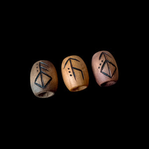 Puuhelmi "Bind Rune" ∅9mm